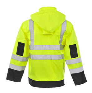 Haute visibilité antibactérien non toxique certifié ASTM fermeture éclair sweats vestes Decussate vêtements de travail de sécurité réfléchissants - Product Image 3