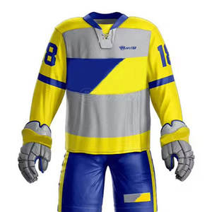 Uniforme de hockey sur glace 100% Polyester vêtements de sport maillot d'équipe uniforme de hockey sur glace uniforme de hockey sur glace de qualité supérieure - Product Image 3