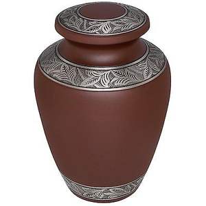 Cremation Urn Brown Style Adult <b>Pet</b> Brass and Funeral <b>Box</b> Keepsake Urns Casket Funerary Urn Ossuary Cinerary Human <b>Memorial</b> - Product Image 1