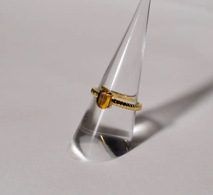 แหวนทองคำขาว S925 ชุบทอง 14K ดีไซน์คลาสสิก ประดับด้วยหินไทเกอร์อายธรรมชาติ สามารถปรับแต่งได้ สำหรับขายปลีก OEM ODM จากประเทศไทย - Product Image 2