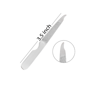 Lime à ongles professionnelle double face en acier inoxydable ZEBRA classique droite grain 80 3,5" 8" GEMSTONE - Product Image 2