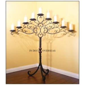 Excellent Quality Metal Silver Color Finishing Shiny Polished Most Fancy Unique Designer 8 Arms <b>Wedding</b> <b>Centerpiece</b> Candelabra - Product Image 2