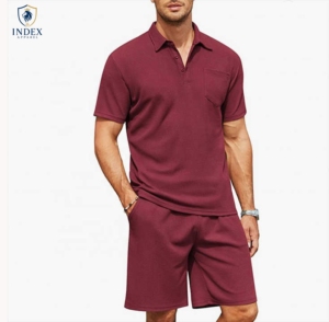 Conjunto Clásico de Camiseta Polo y Pantalones Cortos para Hombre, Estilo Casual de Verano, 2 Piezas, Tela Cómoda, Logotipo Personalizado, Ropa al por Mayor - Product Image 1