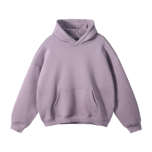 Sudadera con capucha de algodón 100% para hombre, diseño informal de primavera con cómodos básicos transpirables, cuello con capucha de Color sólido, teñido liso para invierno - Product Image 5