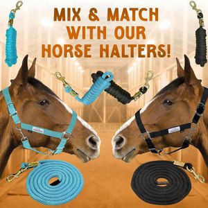 Cuerda ajustable para cabeza de caballo, cuerda de nailon resistente para entrenamiento y manejo de caballos, para uso profesional, de Alexandria Industries - Product Image 4