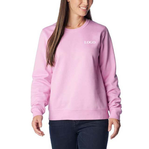 Sudaderas Extra Grandes de Forro Polar con Logotipo Personalizado para Mujer, Sudaderas Lisas con Estampado de Letras, Tallas Grandes, Cuello Redondo, para Otoño e Invierno - Product Image 1