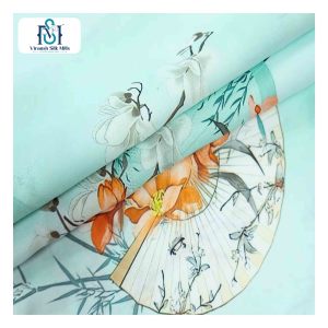 ผ้าเรยอนปั่น100% ผ้าพิมพ์ลายดอกไม้ผ้าชีฟองสำหรับเสื้อผ้าผู้หญิง - Product Image 2