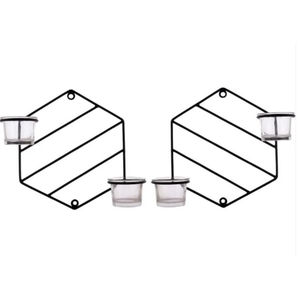 High Quality Black Metal Iron <b>Wall</b> Sconces Indoor Christmas Decoration Tealight <b>Candle</b> Holder for Home Decor Birthdays Easter - Product Image 5