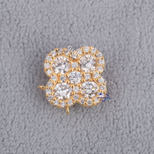 Meilleure qualité 925 argent Sterling Hip Hop pendentif femmes coupe laboratoire cultivé diamant VVS clarté plaqué or fleur tendance cadeau - Product Image 3