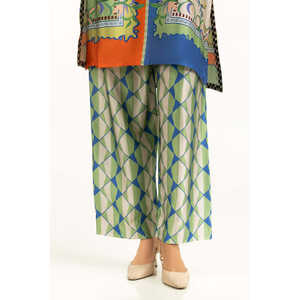 Ensemble coordonné en soie charmeuse satinée imprimée IUSTTS-1456, style bohème pour le printemps/été - Product Image 5