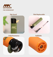 Briquet à gaz personnalisé MK, design minimaliste en plastique, rechargeable, avec logo personnalisé, briquet à silex, encendedor