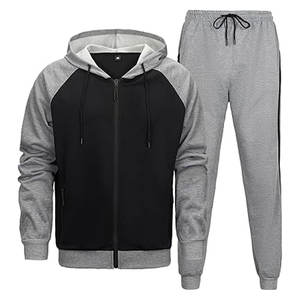 Tenue pour hommes hommes et femmes costume de sport automne et hiver loisirs couleur blocage à capuche survêtements survêtement athlétique - Product Image 5