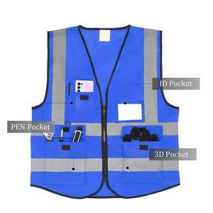 Chaleco DE SEGURIDAD personalizable sin mangas de color sólido duradero y resistente al agua hecho en Pakistán a la venta con logotipo personalizado - Product Image 4