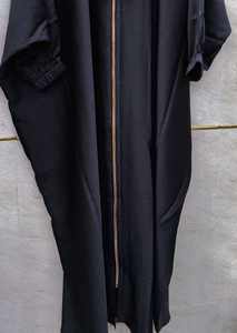 Ropa musulmana tradicional de mujer modesta elegante islámica con cremallera abierta frontal estilo Abaya Dubai-accesorio incluido - Product Image 3