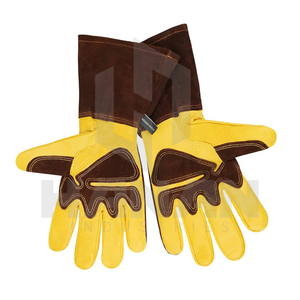 Guantes de soldadura de cuero hechos a medida Guantes de soldadura de mejor material Precio barato Guantes de seguridad industrial - Product Image 6