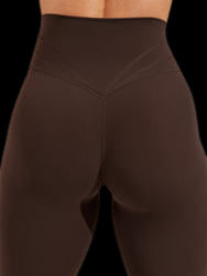 Entrenamiento de cintura alta Ropa deportiva de color sólido personalizada Leggings de cintura personalizados Leggings acampanados - Product Image 4