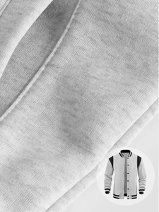 Blouson universitaire personnalisé gris et noir pour homme, en coton brodé, style baseball, uniforme universitaire, streetwear, vêtement d'extérieur, OEM ODM, vente en gros - Product Image 3