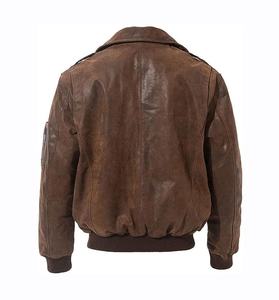 OEM Flight Jacket Bomber Men Custom Embroidered Leather Bomber Jacket - Product Image 2
