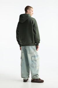 Logotipo personalizado Drop Shoulder 100% algodón French Terry Hoodies para hombres Heavyweight 400-500 GSM Diseño de cremallera para la temporada de invierno - Product Image 5