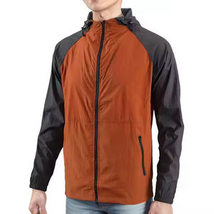 Veste de sport légère pour homme en polyester 100% imperméable, idéale pour la course à pied, l'entraînement, avec capuche, coupe-vent pour l'automne, grande taille - Product Image 5