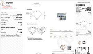 Diamantes sueltos rellenos creados en laboratorio VVS1 de la mejor calidad Corte de corazón certificado IGI 1,33 CT D Color CVD cultivado - Product Image 2
