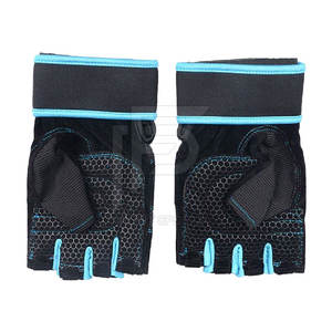 Unisex Lightweight Breathable Leather Polyester Non-Slip Durable <b>Fingerless</b> Gym <b>Gloves</b> Full Palm Protection Weightlifting - Product Image 4