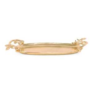High Quality Gold Aluminum Metal Decorative Handle <b>Tray</b> Hotel Table <b>Perfume</b> Vanity <b>Tray</b> Home Decor Oval Serving <b>Trays</b> - Product Image 3