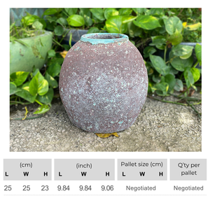 Maceta de cerámica rústica antigua con uso al aire libre hecho a mano Suministro de fábrica OEM ODM Venta al por mayor para el hogar Jardín Villas Paisajismo - Product Image 2