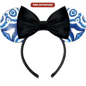 Custom Factory Order Headband with Geometric Design Made-to-Order Concept <b>Mouse</b> Ears Hair Accessory - Product Image 1