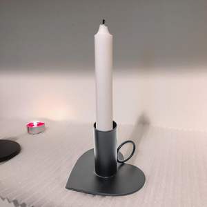 Nuevo Diseño Moderno Vintage en Forma de Corazón con Base y Asa Redonda, Portavelas con Acabado y Tamaños Personalizables - Product Image 5