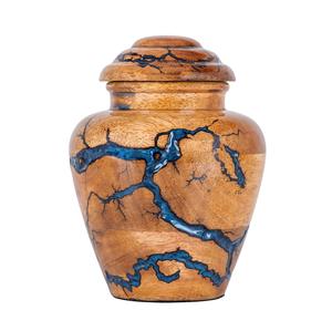 โกศเผาศพทำจากไม้ธรรมชาติทำด้วยมือโกศงานศพที่สง่างามที่เก็บขี้เถ้าออกแบบคลาสสิกของที่ระลึกในการตกแต่ง - Product Image 3