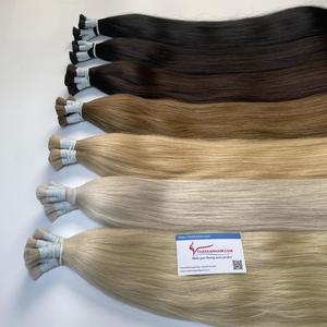 Extensiones de cabello a granel de color de peluquería de alta calidad superior Liso Muy alta calidad Lujo Sin enredos Listo para enviar - Product Image 2