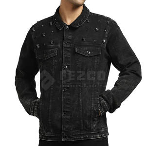 แจ็กเก็ตยีนส์สำหรับผู้ชายกันน้ำใช้กลางแจ้งเสื้อแจ็กเก็ตฤดูหนาวสำหรับผู้ชายทำจากโพลีเอสเตอร์ออกแบบโลโก้ได้ตามต้องการ - Product Image 1