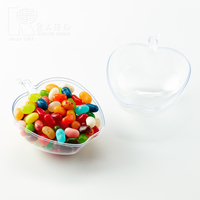 Échantillon gratuit Kwang Hsieh : Contenant à bonbons rond classique en plastique transparent brillant avec couvercle, capacité 0-1L, idéal pour cadeaux alimentaires