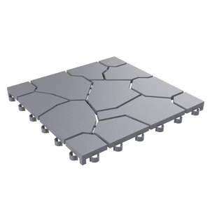 Outdoor Interlocking Plastic <strong>Decking</strong> Tile Flooring in Stone Grey - Product Image 3