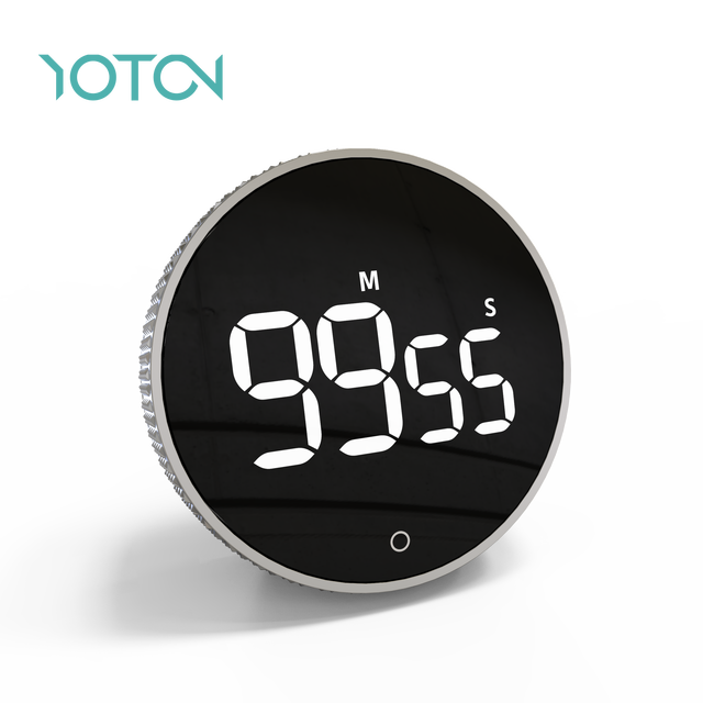 Rotating Digital Kitchen Timer with LCD Display Battery Powered Countdown Timer Eco-Friendly Plastic Design 1-6 Hours Fixed Time