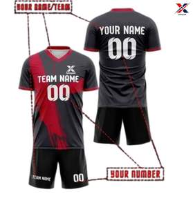 Camiseta de Fútbol de Equipo, 100% Poliéster, Ligera, Corta, Transpirable, de Secado Rápido, Unisex para Adultos, Precio de Mayoreo Directo de Fábrica OEM - Product Image 6