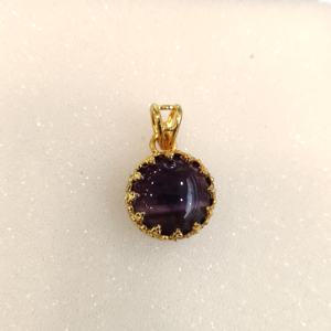 Handmade Gold Plated Brass Pendant for Women <b>Natural</b> Amethyst Crystal Healing <b>Stone</b> Trendy Purple <b>Jewelry</b> for Wedding Party - Product Image 2