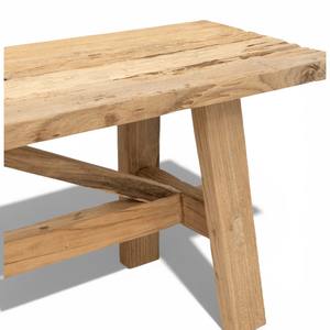 Banc de jardin rustique en bois massif pour extérieur, durable, résistant aux intempéries, en teck recyclé, pour parc - Product Image 3