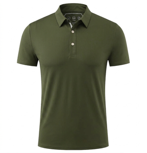 Camiseta Polo de Algodón Piqué Verde Oliva para Hombre, 220 GSM, Tela Suave y Transpirable de Primera Calidad, Logotipo Bordado Personalizado, Camisetas Polo para Hombre - Product Image 1