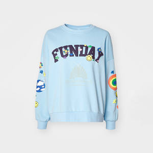 Nouveau sweat-shirt à manches longues pour femme en coton 100% épais et polaire imprimé écologique de haute qualité à prix avantageux - Product Image 4