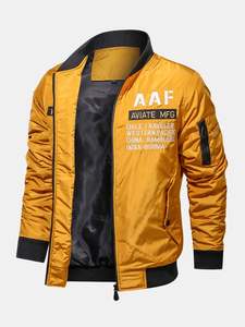 Chaqueta Varsity Formal de Alta Calidad y a la Moda con Cuello Alto y Logotipo Frontal Impermeable - Product Image 6