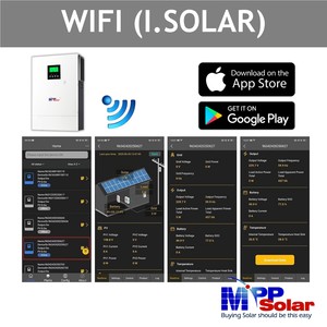 Invertisseur solaire hybride PIP12kw GEW 48v 230vac MPP solaire à entrée PV élevée 500vdc 52A MPPT Wifi chargeur de batterie onde sinusoïdale pure - Product Image 5