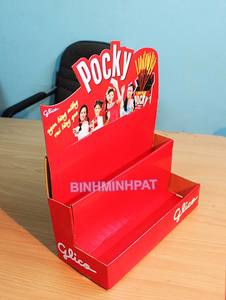 5 étagères de présentation en papier couleur rouge, plateau à papier - Product Image 4