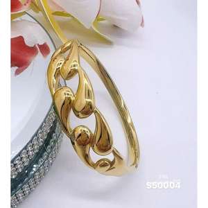 สร้อยข้อมือสแตนเลสสตีลแบบ316L ชุบทอง585และขัดเงาเครื่องประดับคุณภาพดี - Product Image 1