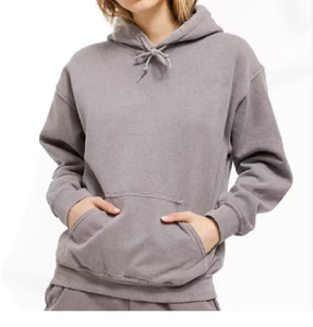 Fabricante en blanco recortado sudaderas con capucha de gran tamaño mujeres Box Fit Street Fashion French Terry sudaderas mujeres sudaderas con capucha - Product Image 2
