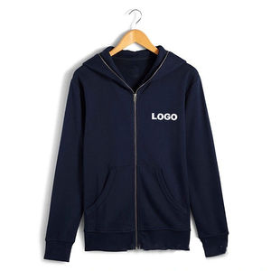 Sweats à capuche en coton 100% pour hommes, sweat-shirt à capuche à fermeture éclair complète, sweat-shirt en molleton de grande taille, sweats à capuche pour hommes, coton mélangé de base - Product Image 1