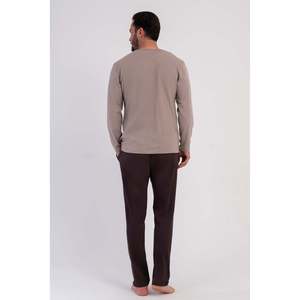 Ensemble de pyjama pour homme CEPLI P.SUPREM BATTAL XXL à col rond et manches longues - FUME - FUME - Product Image 5
