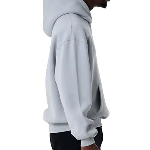 Haute qualité 100% coton Boxy Fit sweats à capuche fabricants surdimensionné français éponge polaire recadrée poids lourd sweat à capuche brodé - Product Image 4