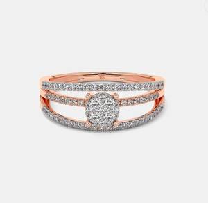 Aniva แหวนหมั้นเพชรสำหรับเจ้าสาวแหวนเพชรแบบง่ามหรูหราสำหรับใส่ในห้องแล็บ - Product Image 1